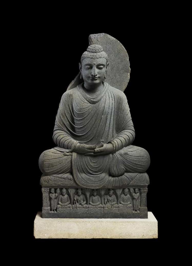 040 健陀罗佛像 Seated Buddha from Gandhara